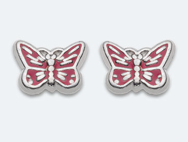 Baby Silver Butterfly Earring img