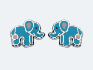 Baby Silver Elephant Earring img