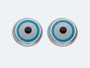 Baby Silver Evil Eye Earring img