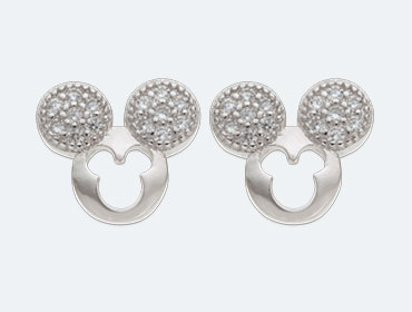 Baby Silver Micky Mouse Earring img
