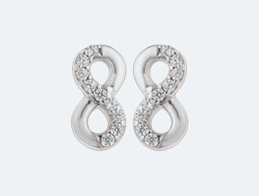 Baby Silver Infinity Earring img