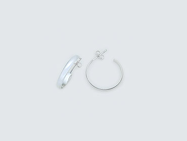 Silver Hoop Earrings img