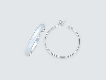 Silver Hoop Earrings img