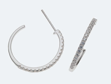 Silver Round Earrings img
