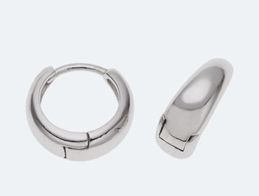 Silver Round Cubic Earrings img