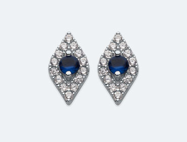 Silver Tanzanite Cubic Earrings img
