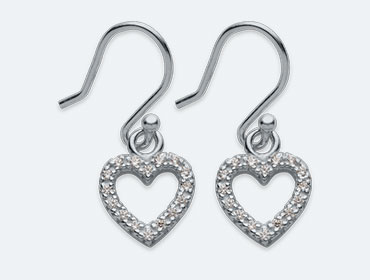 Silver Heart Earrings img
