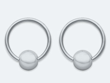 Silver Round Earrings img
