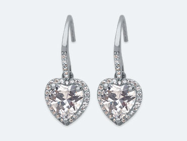 Silver Heart Earrings img