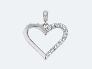 Silver Cubic Heart Pendant img