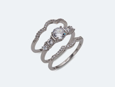 Silver Bridal Rings img