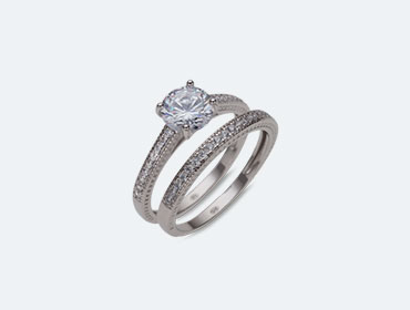 Silver Bridal Rings img