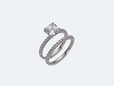 Silver Bridal Rings img