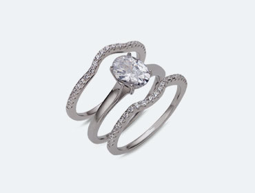 Silver Bridal Rings img